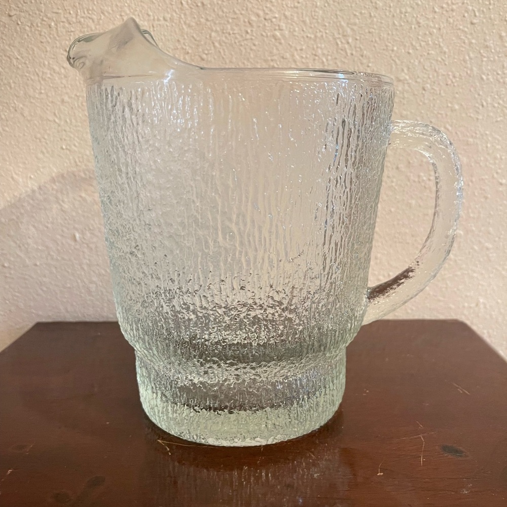 Indiana Glass Tree bark pitcher
